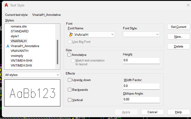 Thiếu font cad kỹ thuật khi kiểm tra bằng lệnh ST