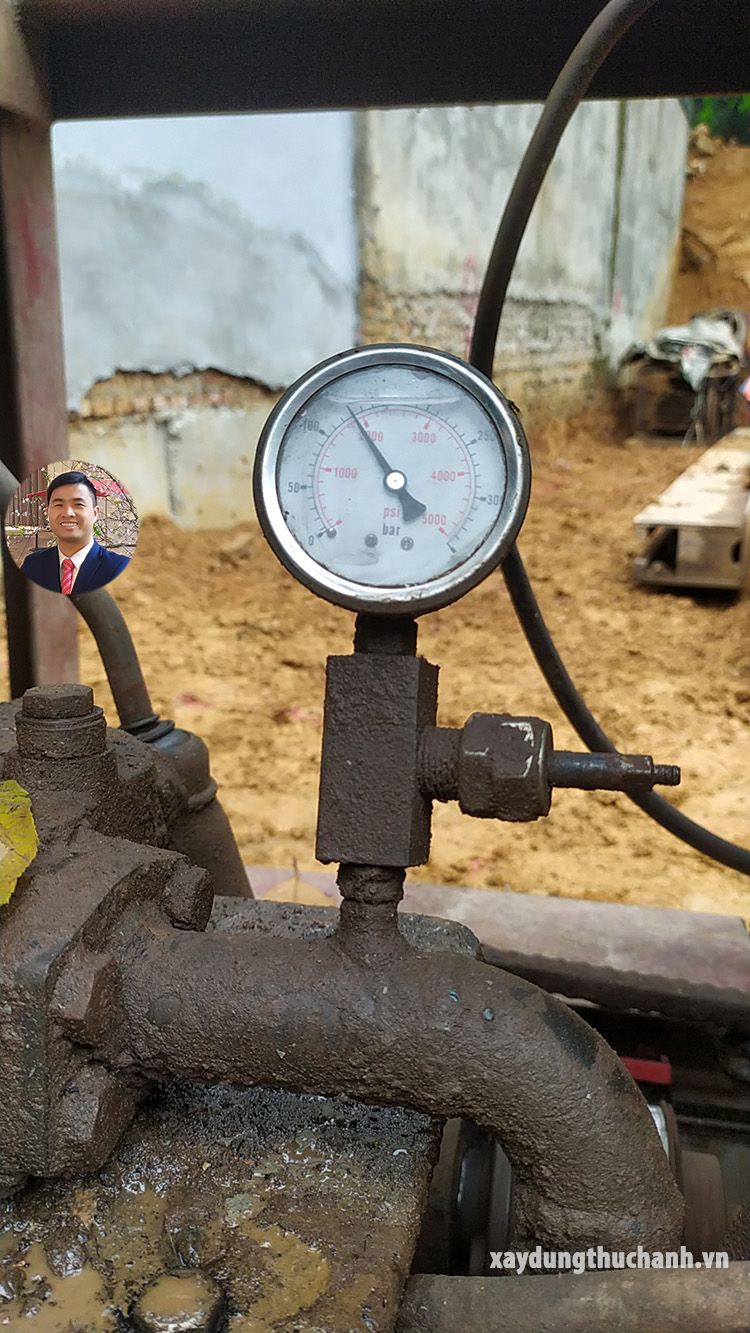 đồng hồ đo áp suất, điều kiện dừng ép cọc
